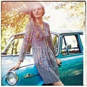 Maeve by Anthropologie Tiled Amethyst Mini Dress (S)